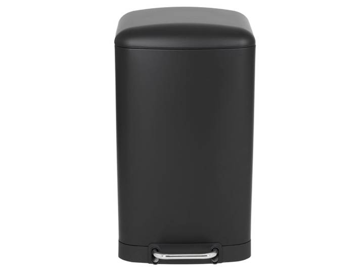 Poubelle de cuisine à pédale acier inoxydable noir 40l