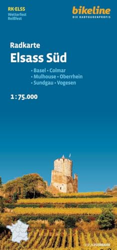 Esterbauer Verlag - Radkarte Elsass Süd: Basel – Colmar – Mulhouse – Oberrhein – Sundgau – Vogesen, 1:75.000, wetterfest, (Bikeline Radkarte) - Preis vom 06.10.2026 07:26:00 h
