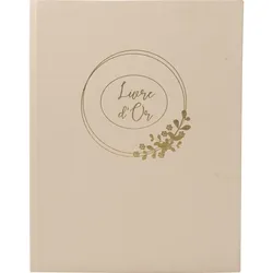 Exacompta 47633E Gästebuch, 100 Seiten, Goldschnitt, Ringflower - Latte
