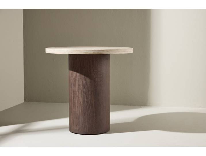 Couchtisch-Beistelltisch Benora Mini - in Holzoptik - Beige-Braun - Luxusbetten24
