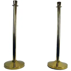 Airbrush-City 2x Absperrpfosten Gold Krone  D320mm - D51x1000mm Absperrständer Abgrenzungsständer