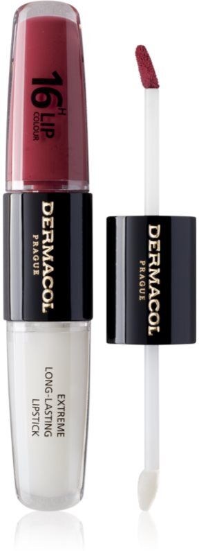 Dermacol 16H Lip Colour brillant et rouge à lèvres longue tenue teinte 28 Royal Peony 2x4 ml