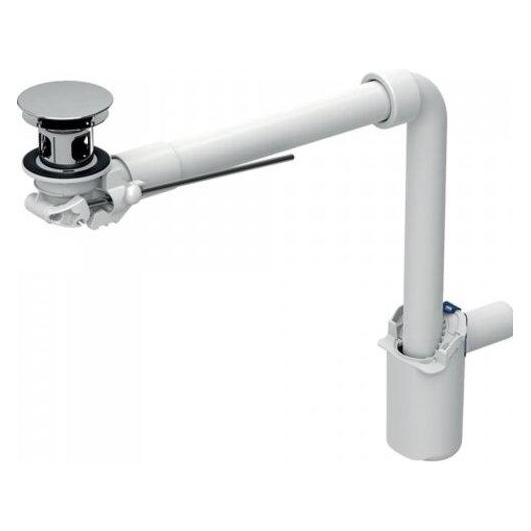Geberit Waschbeckenablauf/Raumsparsiphon für eine Standarmatur (Ablaufgarnitur, Absaugsiphon, 1 1/4") (152.072.21.1)