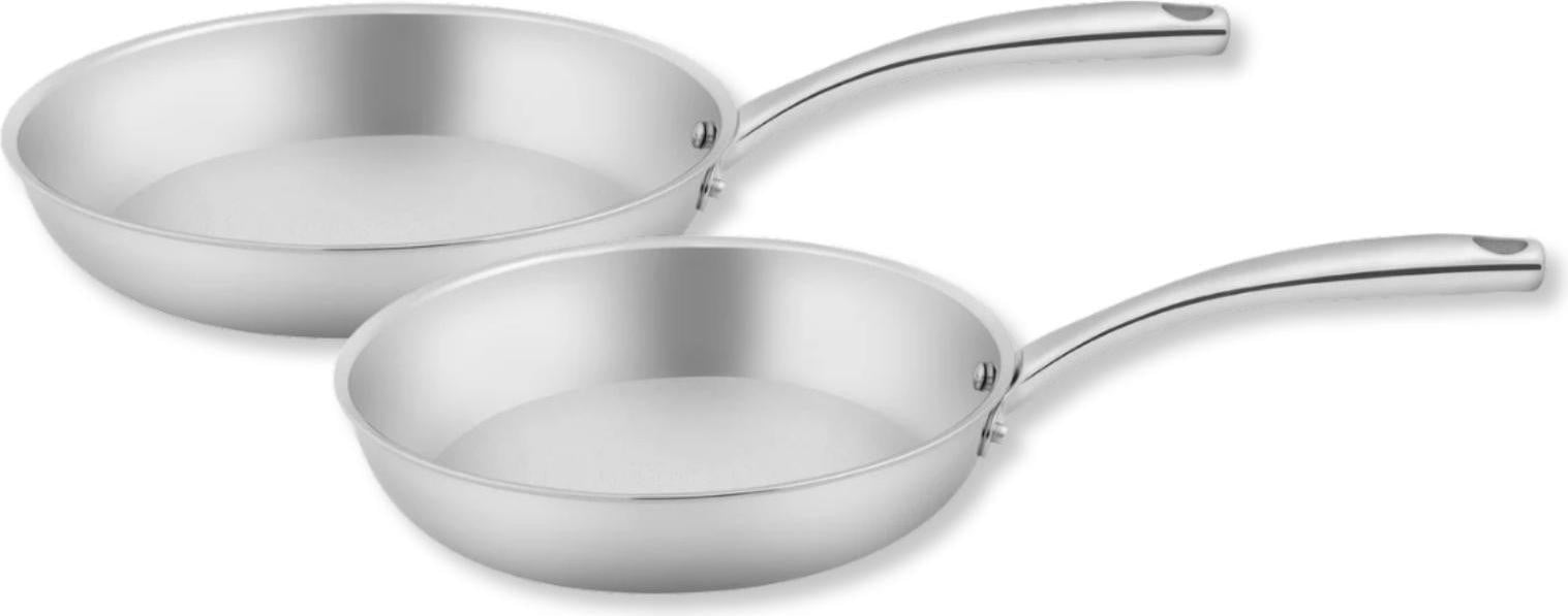 Sola Koekenpannenset Green Cooking+ Triply RVS 2-delig - ø 24 en 28 cm