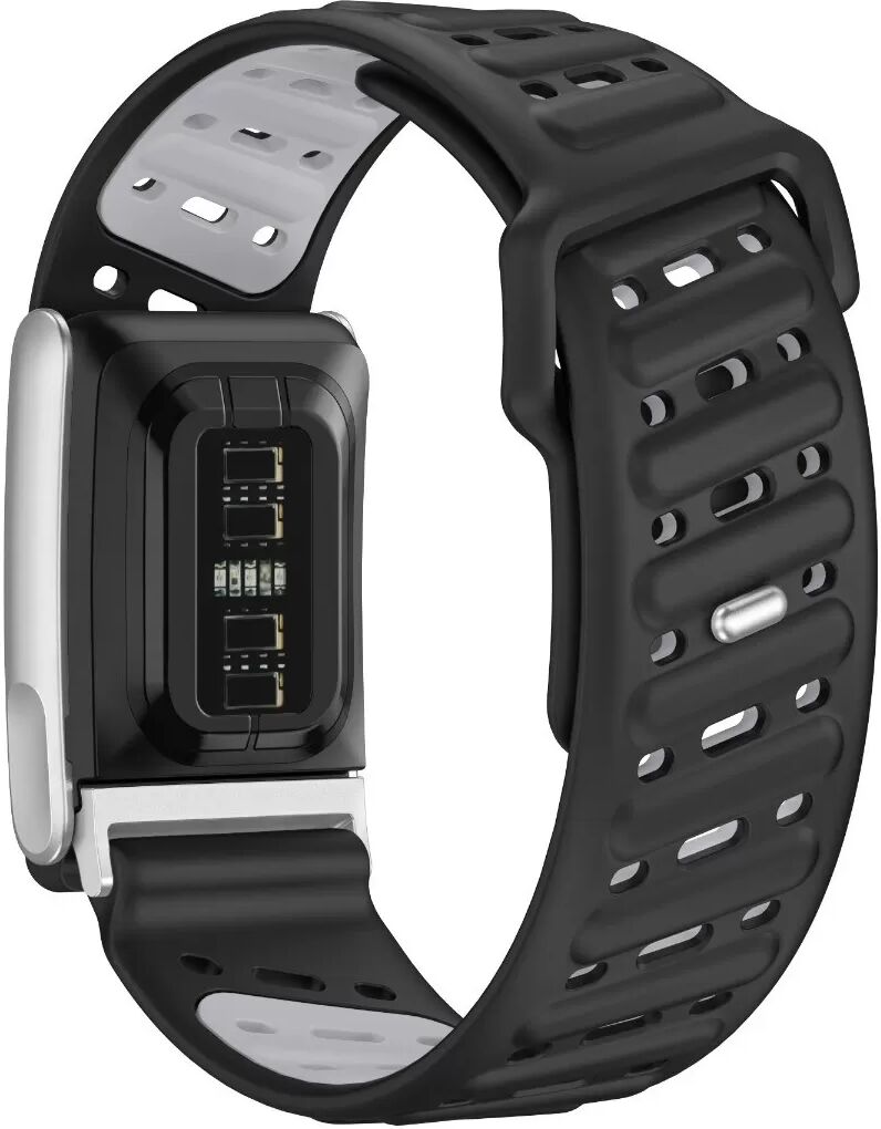 INF Atmungsaktives Silikonarmband kompatibel mit Whoop 5.0 & MG Herzfrequenzmesser Schwarz
