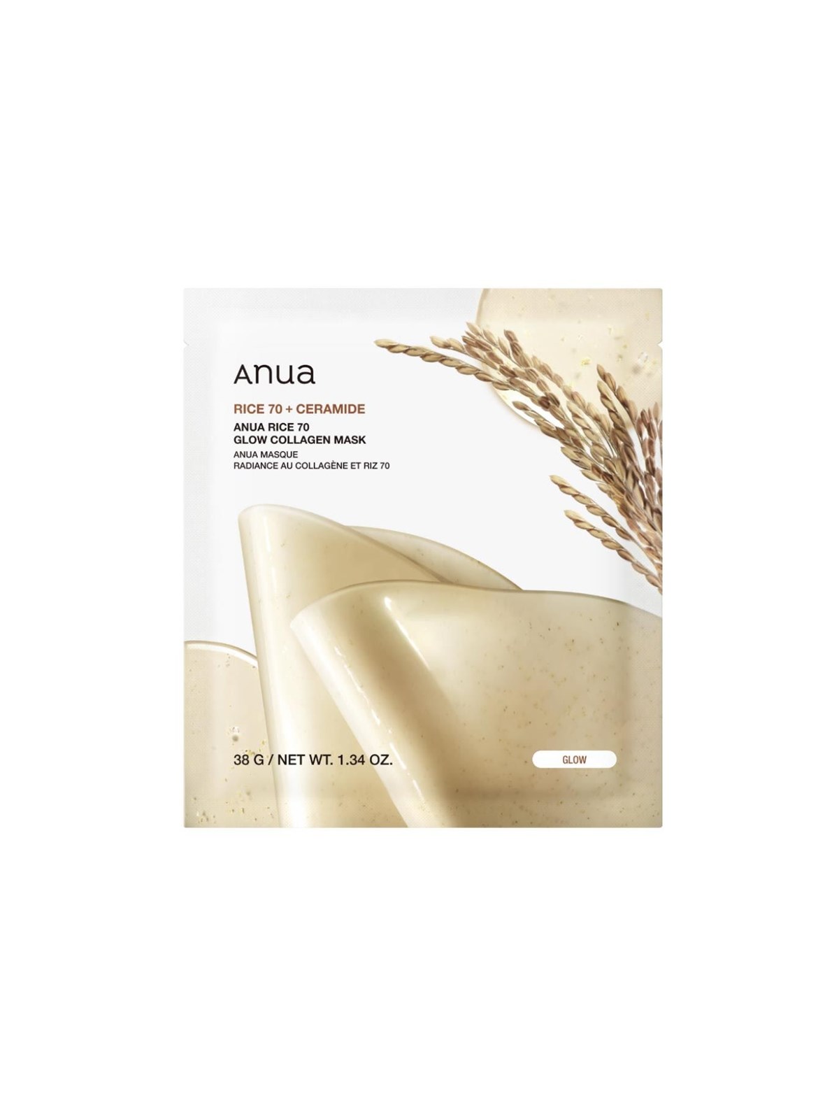 Anua Rice 70 Glow Collagen Mask 38 g