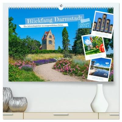 Blickfang Darmstadt! (hochwertiger Premium Wandkalender 2027 DIN A2 quer), Kunstdruck in Hochglanz