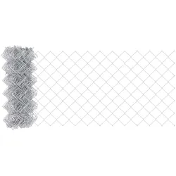 vidaXL Kettenzaun Silber 10 x 0,4 m Verzinkter Stahl