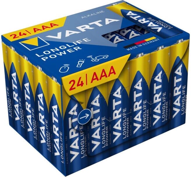 VARTA Batterie Longlife Power AAA 24 pièces Cube (4903121134)