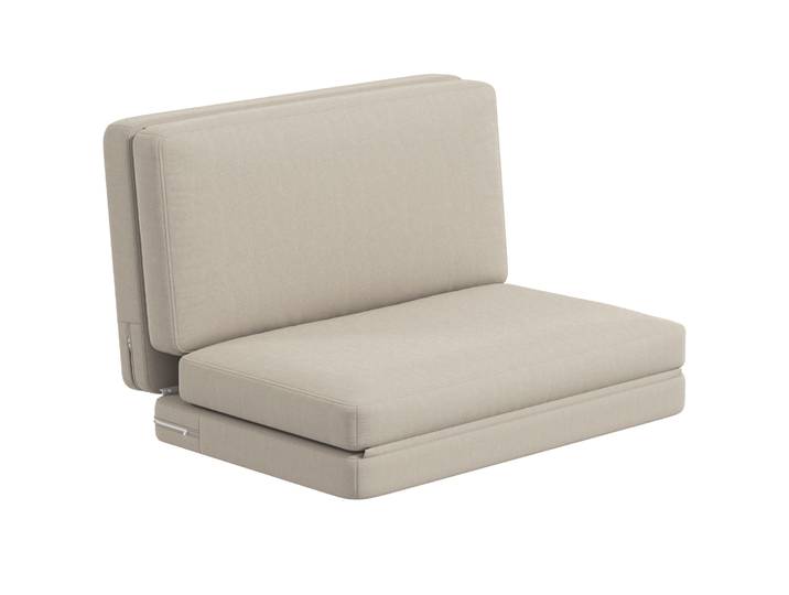 HOMCOM 2-in-1 opvouwbare relaxfauteuil, multifunctioneel, gastenmatras, deelbaar ontwerp, 120 cm breed, ruimtebesparend, beige Aosom.nl