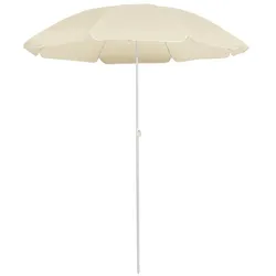 Helloshop26 - Neigbarer Gartenschirm 180 x 180 x 200 cm hoher UV-Schutz Sandstil aus Polyester sandfarben