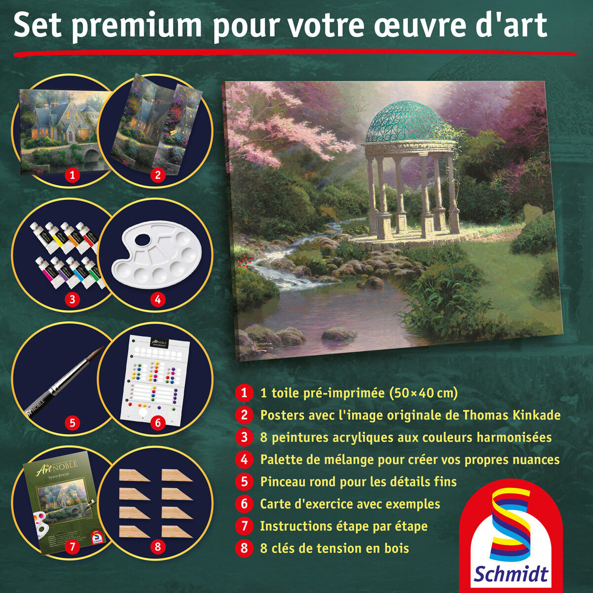 My Art NOBLE : Premium Painting Kit 50 x 40 cm : Pools of Serenity, Thomas Kinkade Studios - Schmidt