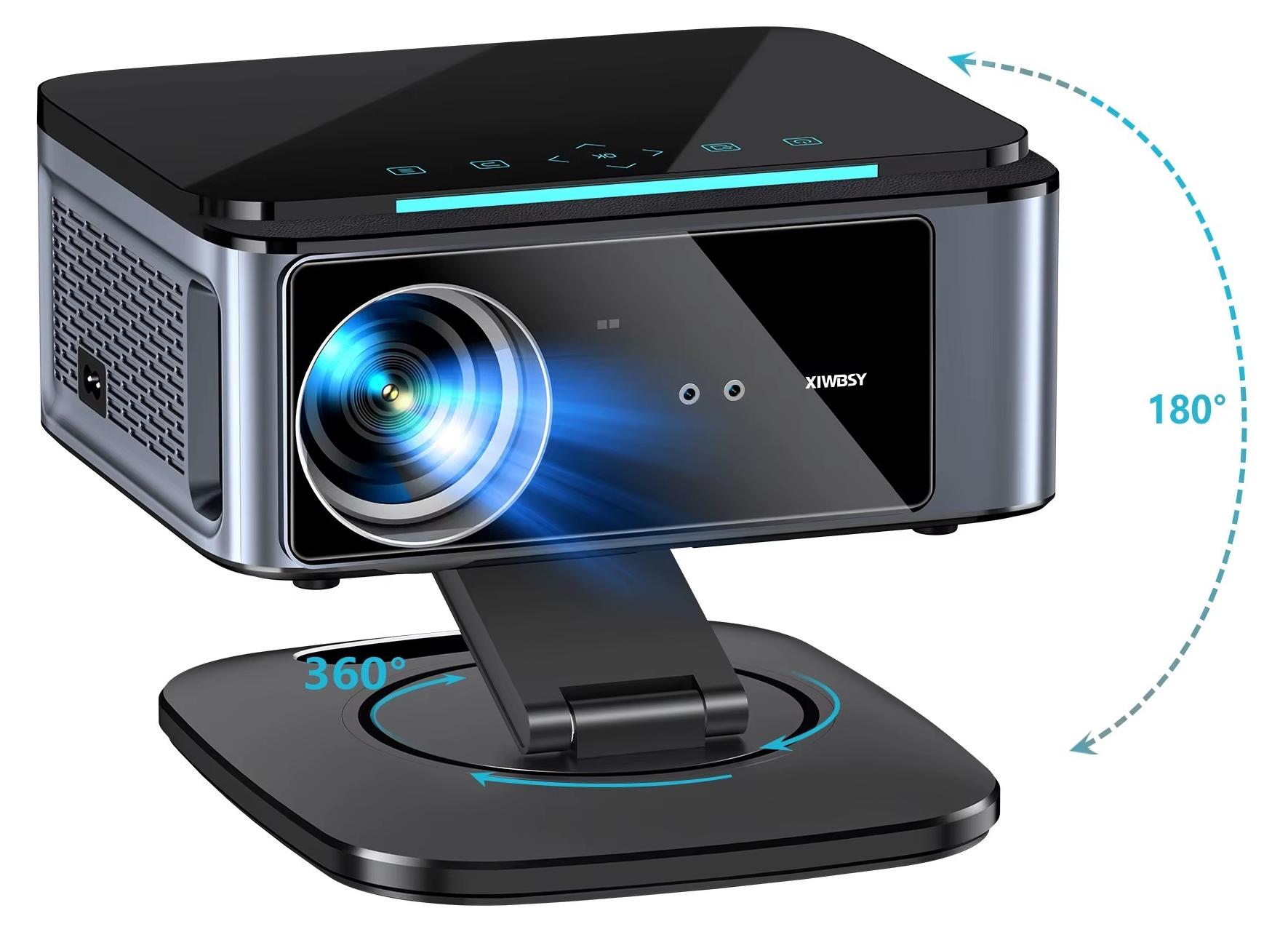 Projektor - T07Pro LCD-Heimkinoprojektor - 45.000 lm - 2 GB RAM + 128 GB Speicher - Laser-TOF-Autofokus - Full HD mit 4K/8K-Decodierung - Android 12 - EU-Stecker