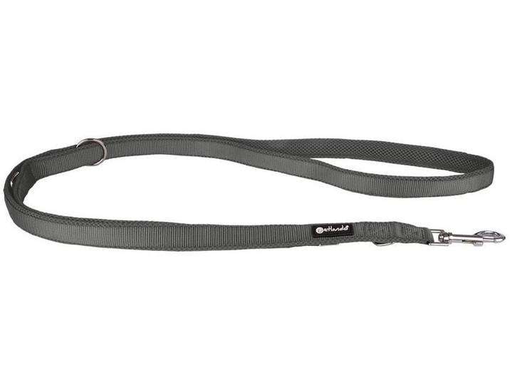 Hundeleine Petlando Mesh 3 m verstellbare Führleine M , silber (silberfarben), B:2cm L:3m, Kunststoff, Leinen, Hundeleine