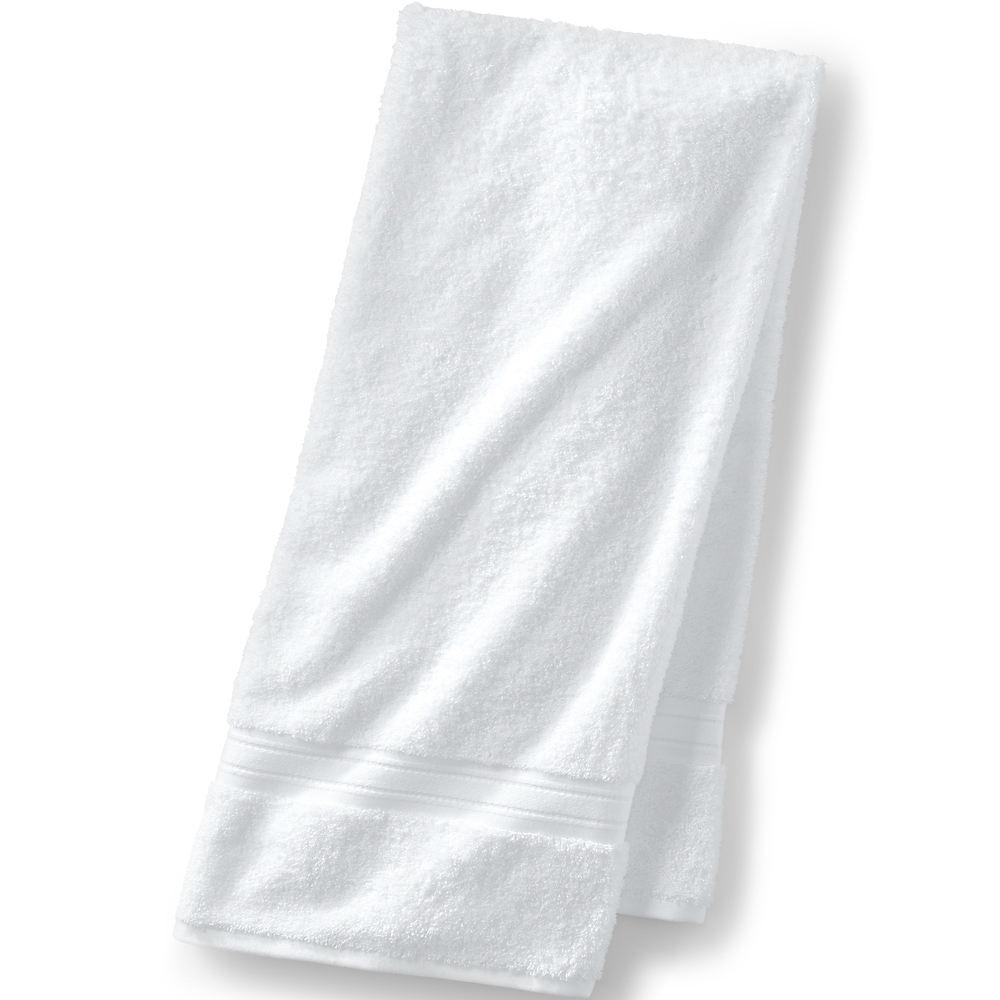 Supima Badelaken, Herren, size: regular, Weiß, Baumwolle, by Lands' End