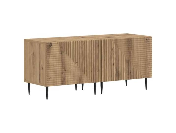 TV-Schrank aus Holz, handwerkliche Eichenfarbe, 2 Stück, 49 Um 90 ° drehbare Tür, schlankes Design, platzsparend, großer Stauraum, Verwendung im Innenbereich, Montage erforderlich