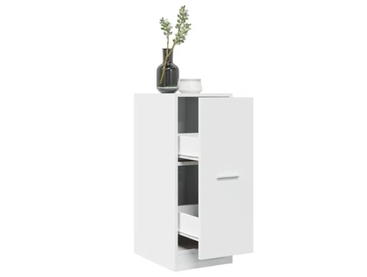GPWERSDF Apothekerschrank Weiß 30x41x77,5 cm Holzwerkstoff Lagerschrank Metallschienen, elegante Griffe, feuchtigkeitsbeständig, vielseitig nutzbar, Küche, Wohnzimmer, Büro