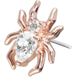 14 Karat Gold Aufsatz mit Titan Push Pin MOISSANIT-SPINNE
