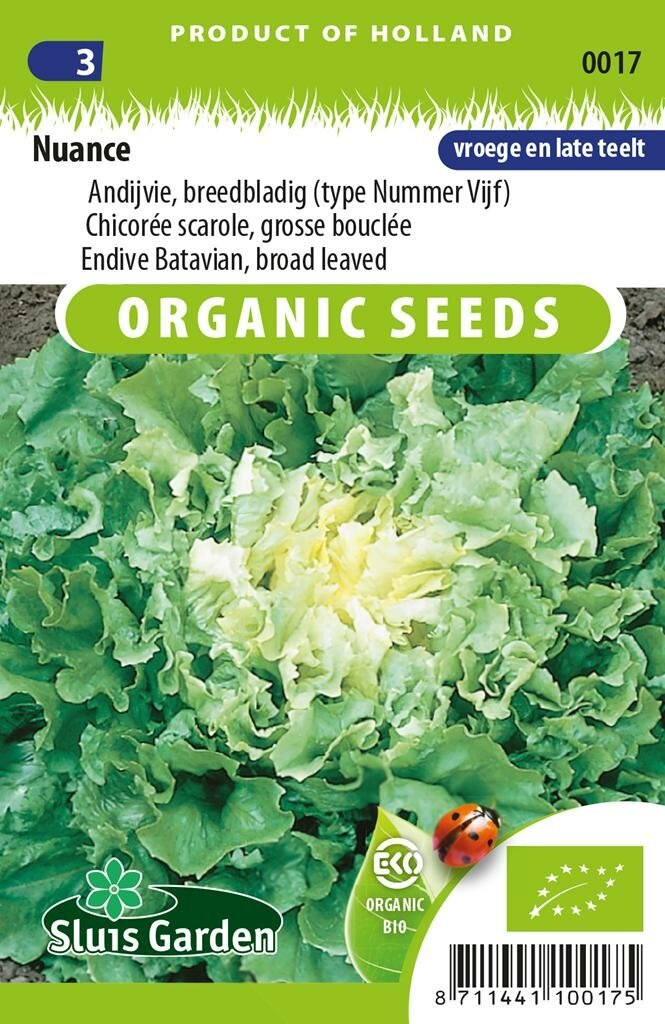 Sluis Garden Andijvie zaden breedblad Nuance BIO