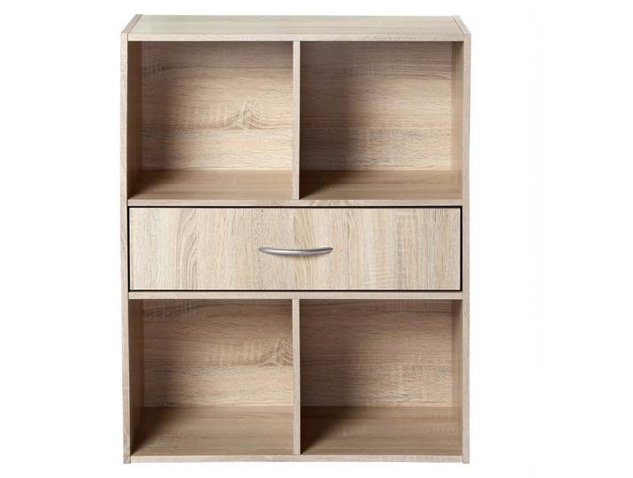CALICOSY - Etagère de rangement 4 casiers avec un tiroir