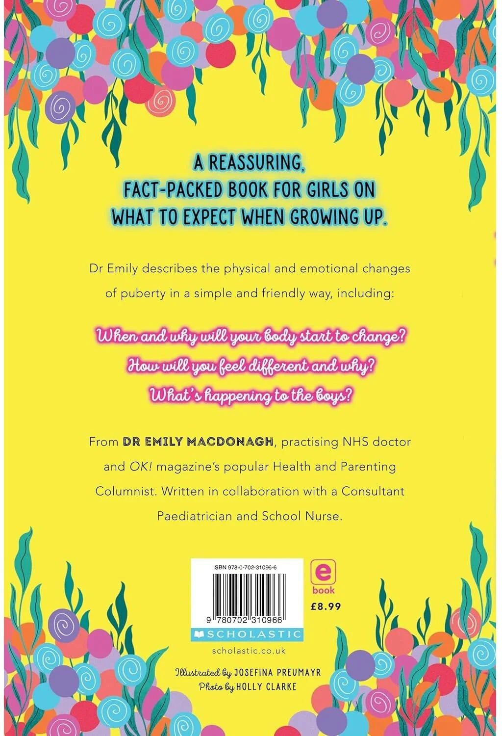 Growing Up for Girls by Dr Emily MacDonagh - Paperback Puberty Guide for Girls Ages 9-11 - Scholastic Non Fiction
