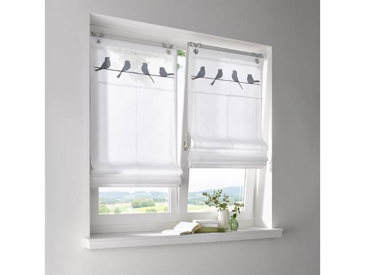Store à œillets Gravelot 100cm Gris/Gris