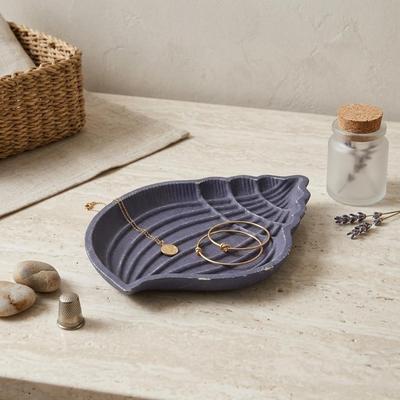 Cheungs Ceili Blue Cast Iron Coastal Sea Conch Tray