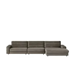 Ecksofa Samt  Scarlatti ¦ grau ¦ Maße (cm): B: 416 H: 83 T: 205.0