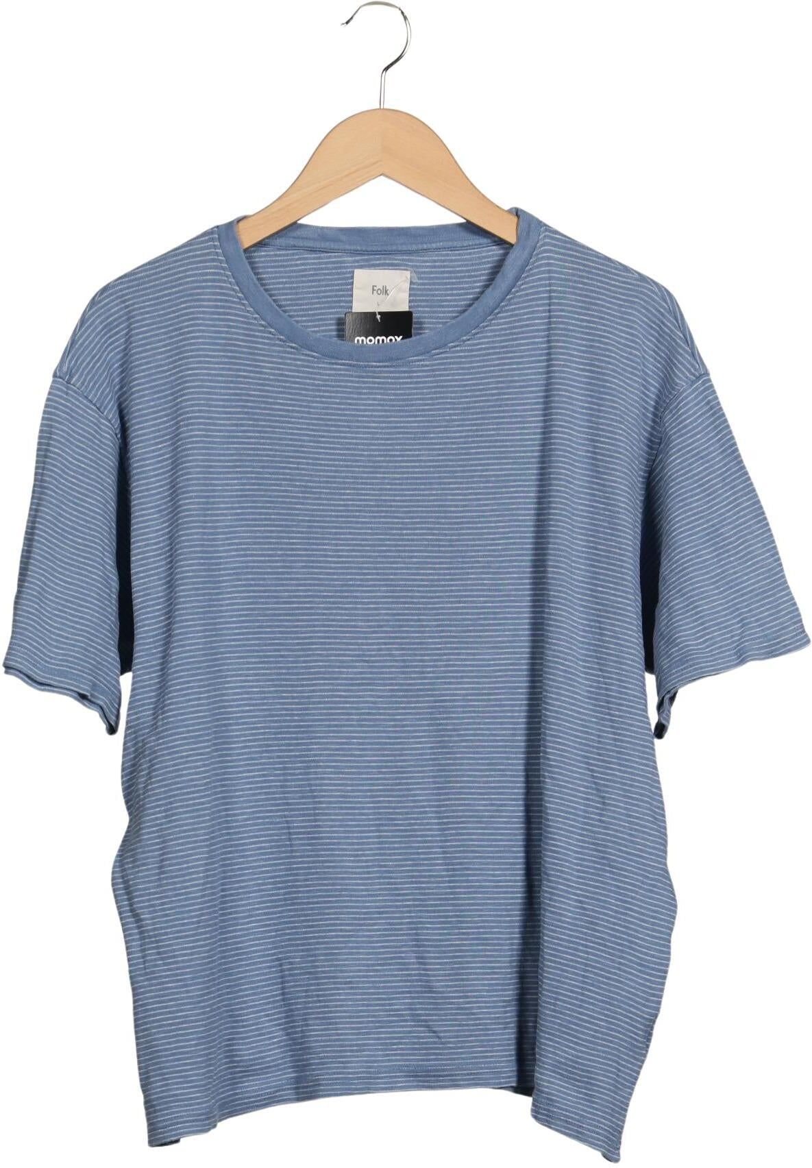 Folk Herren T-Shirt, Hellblau, Gr. L, Baumwolle - Second Hand