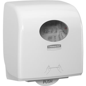 Kimberly-Clark Handtuchspender Aquarius Slimroll, 7956, für Rollenhandtücher, Kunststoff, weiß