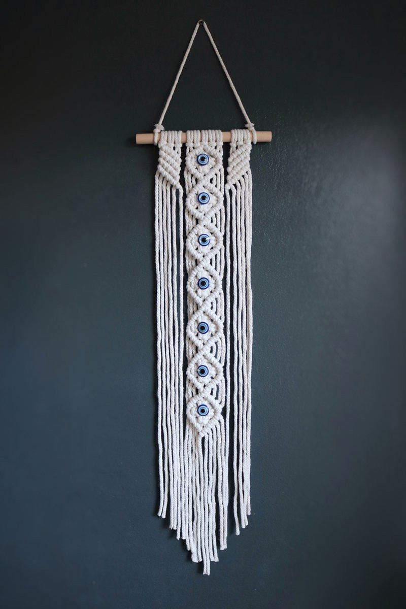 MotivaGems Macramé Dromenvanger Evil Eye Boho Decoratie voor Volwassenen
