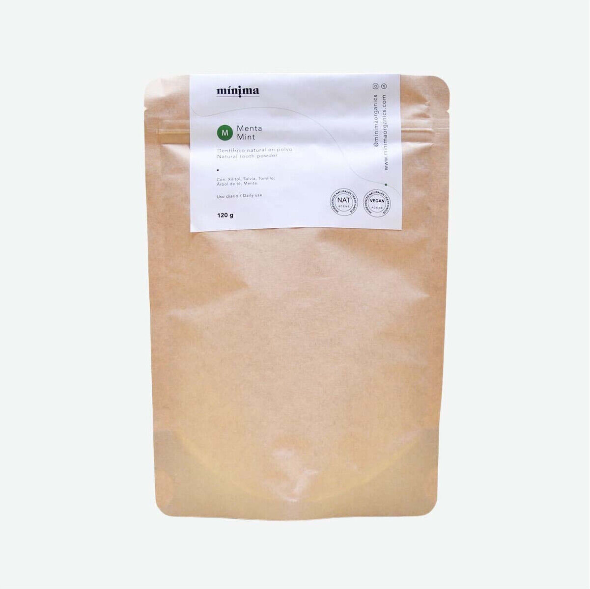 Mínima Organics Dentifrico en Polvo Menta 120 gr