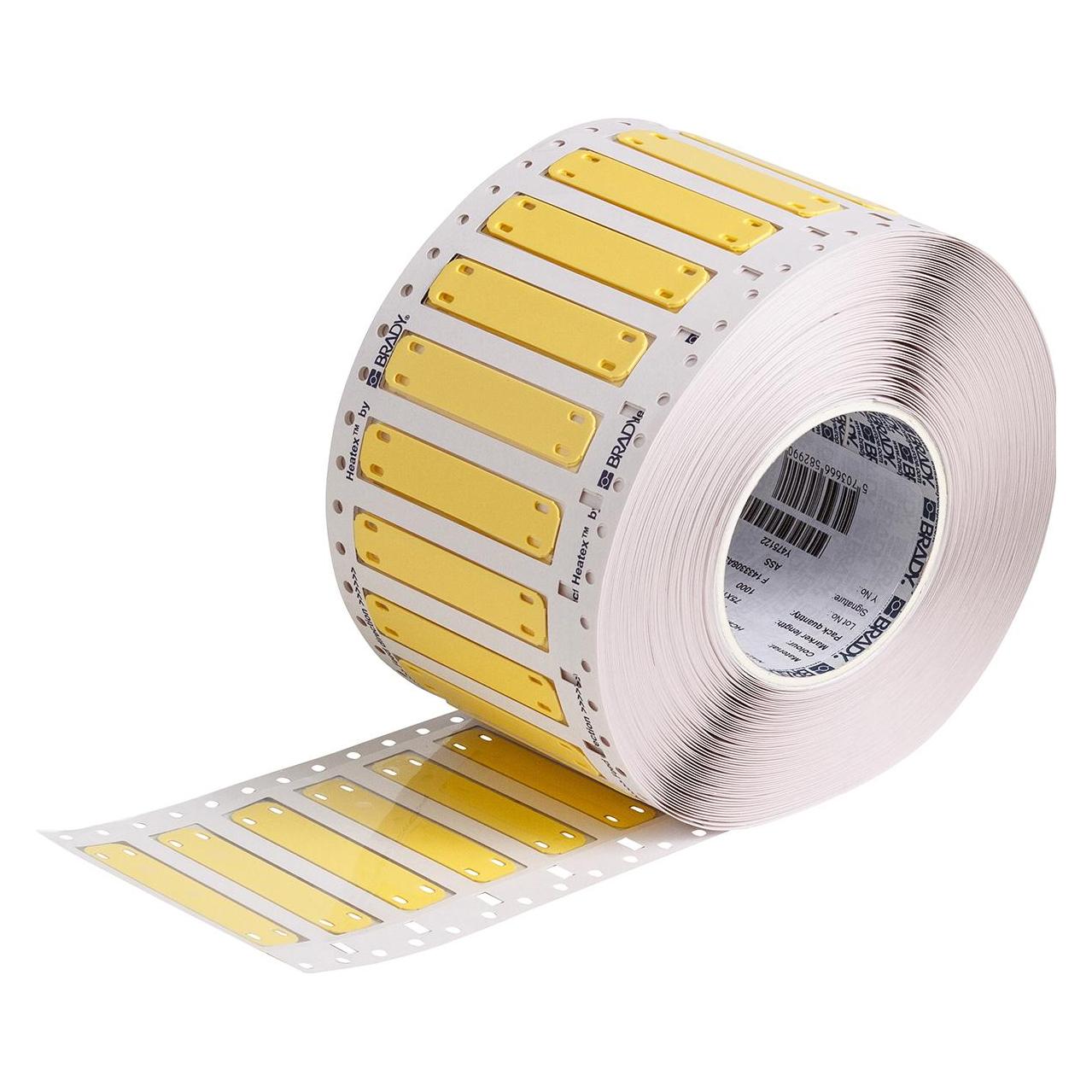 Brady HCM-75x15-7643-YL, Heatex Schilder, Gelb, 75 x 15 mm, 76er Kern(1000 St.) (620338)