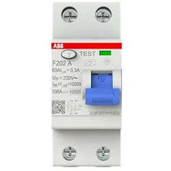 ABB Stotz S&amp;J FI-Schutzschalter F202A-63/0,3