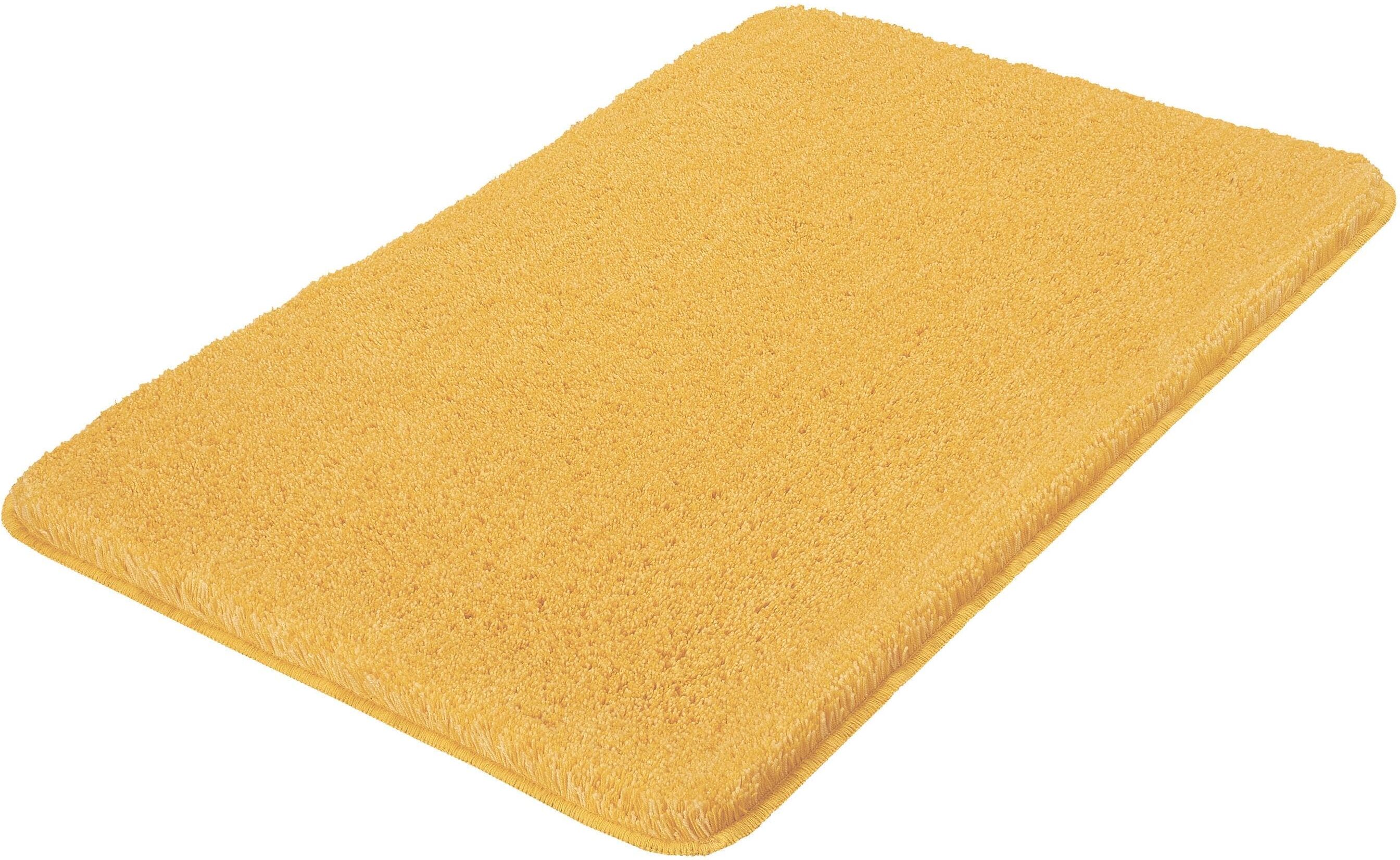 Badematte KLEINE WOLKE "RELAX", gelb (mimose), H:30mm, Polyacryl, Badematten, Badematte, Badteppich, Uni Farben, rechteckig, rund & als Set erhältlich mimose rechteckig (60cm x 100cm ), 1 Stk.