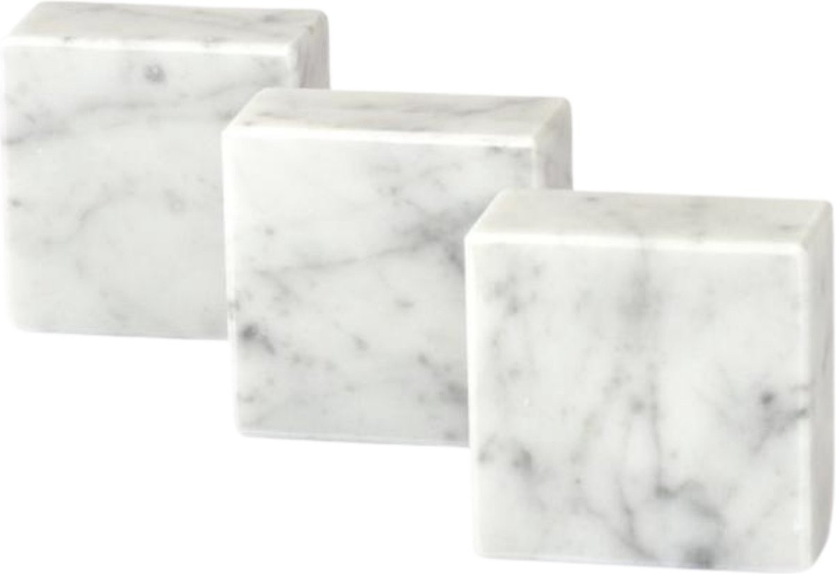 Look Magneetblok Sleutel Organizer Marmer Monolyth I Carrara 3-pack