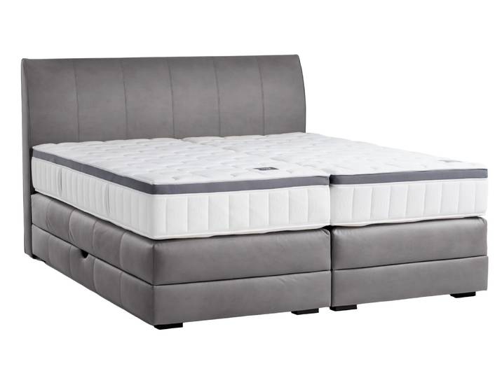Linneweber Boxspringbett GRAZ, grau, Stoff
