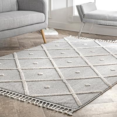 Nuloom Casual Geometric Tiles Tassel Quentin Area Rug