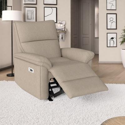 Recliner Chair with Electric Reclining, Wall-Hugger Design & USB Type-C Port for Living Room, Bedroom, Apartment & RV