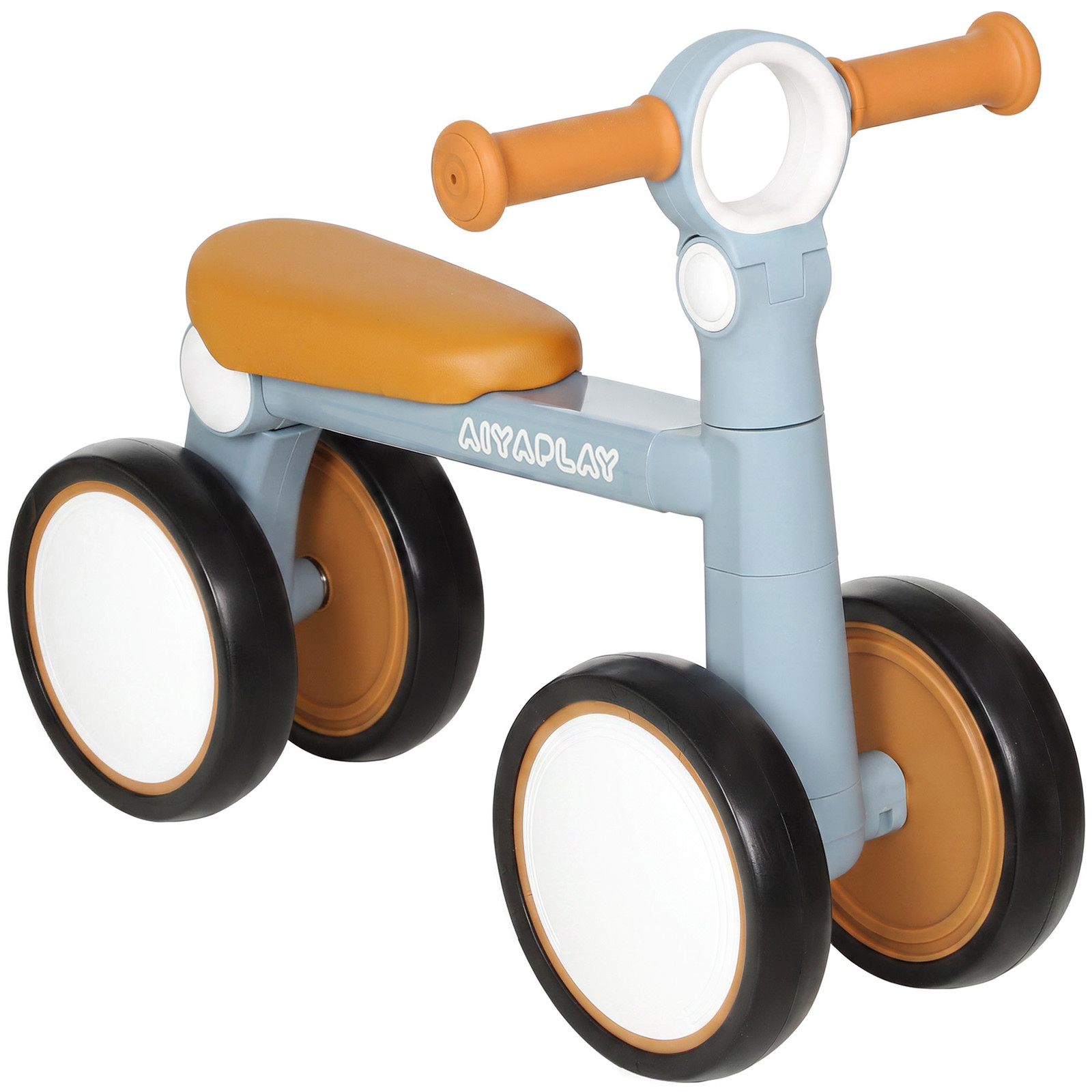 AIYAPLAY Kinderloopfiets opvouwbaar en licht met EVA-wielen en verstelbare zitting, blauw
