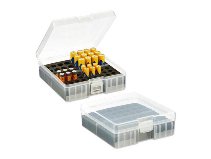Relaxdays Batteriebox 2er Set