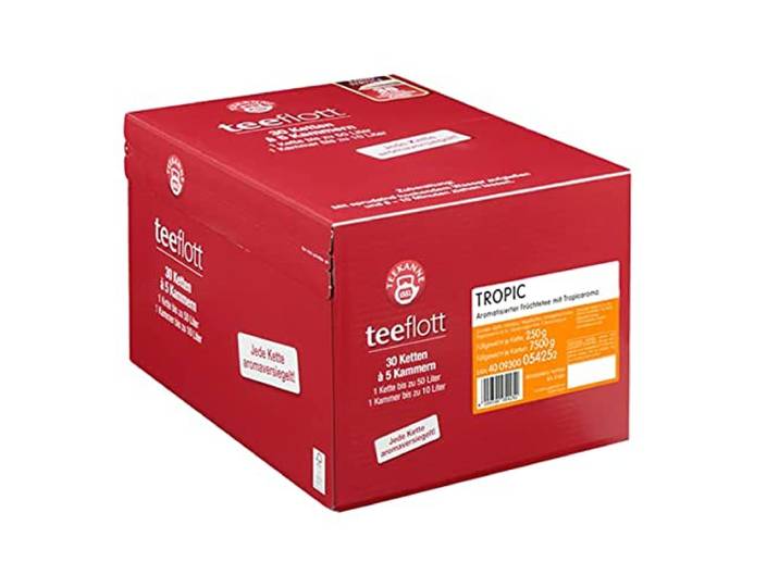 Teekanne teeflott Gro?filterketten (Tropic) 30 Ketten ? 5 Kammern (150 ? 10 Liter) Tee f?r Event & Gastronomie Gro?e Teebeutel
