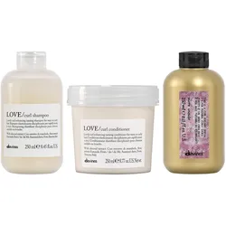 750ml Davines Essential Haircare Love Curl Set (Shampoo 250ml + Conditioner 250ml + Serum 250ml)