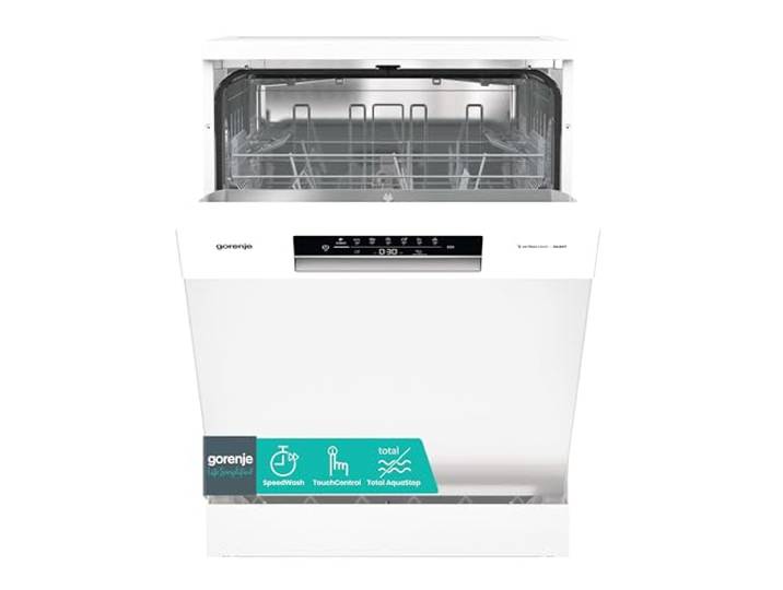 Gorenje GS642E90W Freistehender Geschirrspüler, 60 cm, 13 Maßgedecke, Total AquaStop, vollständiger Überlaufschutz, Hygiene Programm, SpeedWash Funktion, Selbstreinigung, UltraClean Besteckkorb