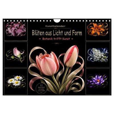Blüten aus Licht und Form Botanik trifft und Kunst (Wandkalender 2027 DIN A4 quer), CALVENDO Monatskalender