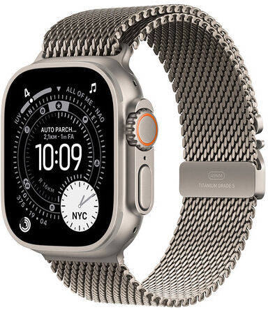 Apple Watch Ultra 3 GPS + Cellular 49mm Cassa Titanio Naturale con Loop in maglia Milanese Titanio - Medium