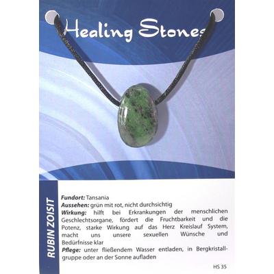 Rubin Zoisit Healing Stones Maxicard