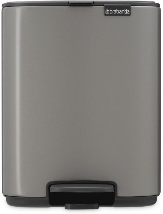 Brabantia Bo Pedal Bin Platinum 7 L/31cm H x 24.2cm W x 24.3cm D