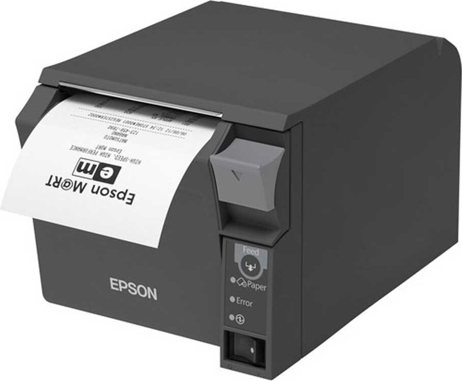 Epson TM-T70II (025A0): Serial + Built-in USB, PS, Black, EU, Thermodruck, POS-Drucker, 180 x 180 DPI, 250 mm/sek, 20 Zeichen pro Zoll, 8,3 cm