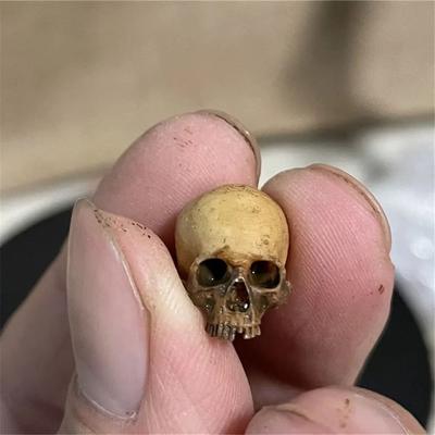 Inspired Living Miniature Skull Figurine For Halloween Decor, Dollhouses & Gothic Displays 1
